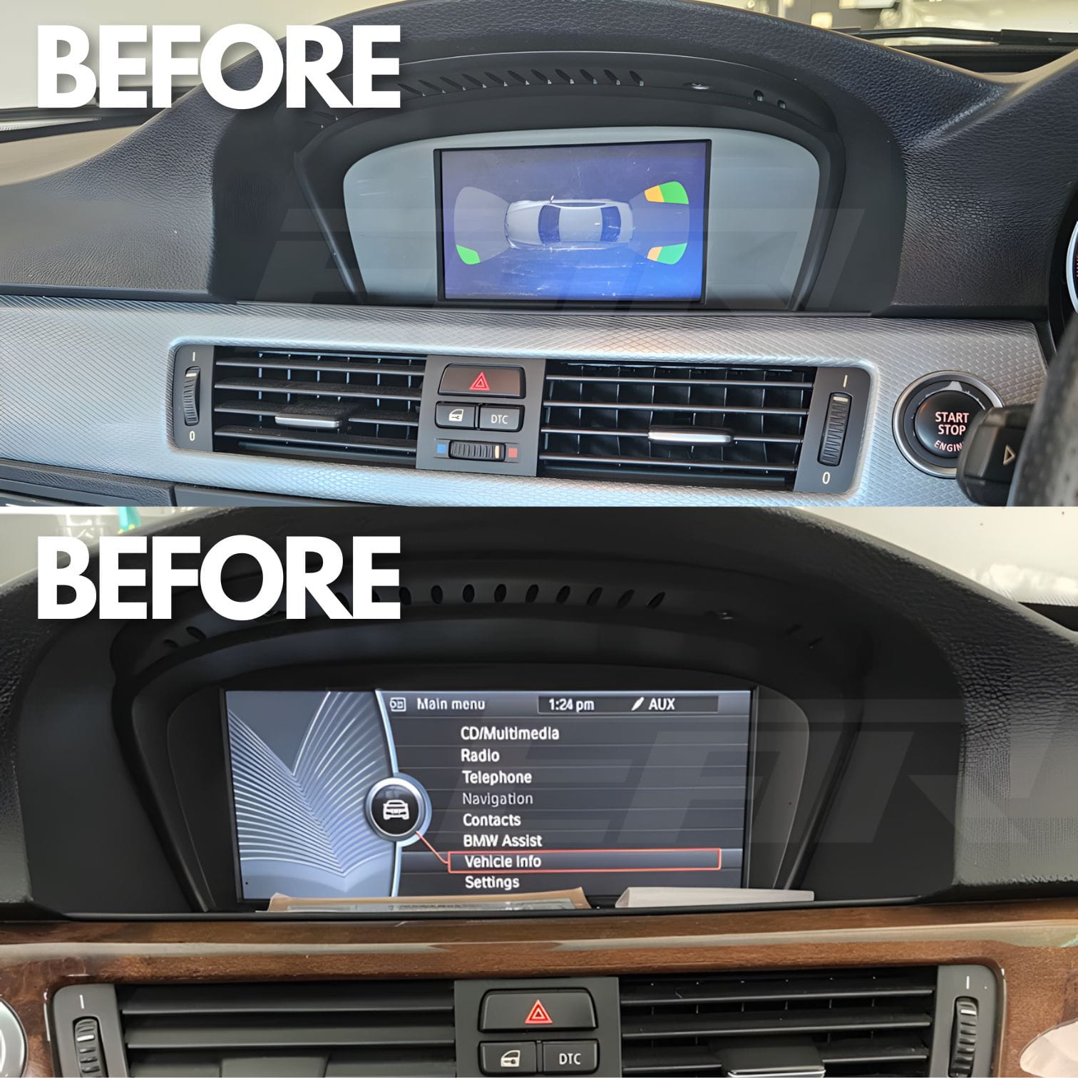 BMW 3 / 5 / 6 Series | E9X/E6X | 8.8"/12.3" Linux CarPlay/Android Touchscreen Display | 2003 - 2012