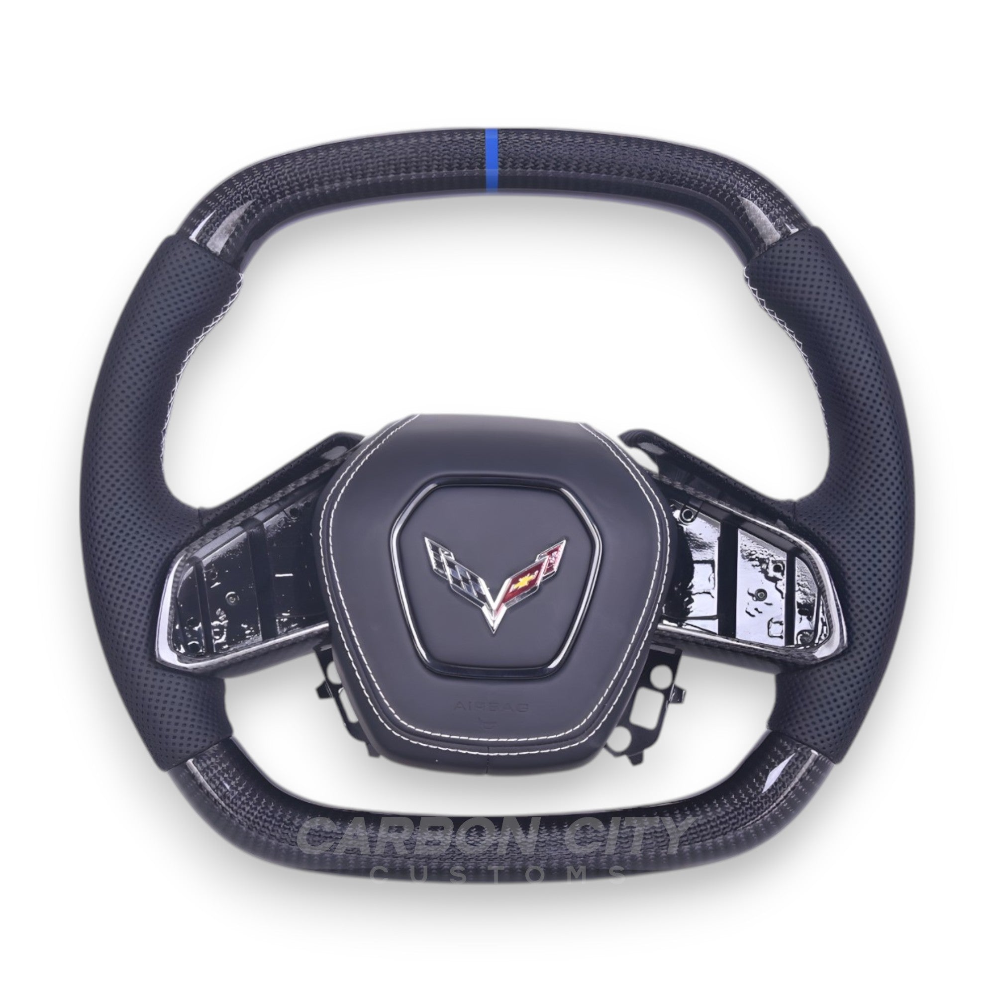 Chevrolet Corvette C8 Style Customizable Steering Wheel - Carbon City Customs