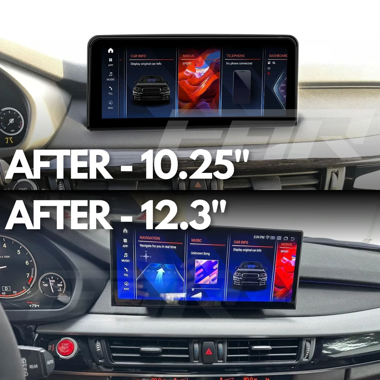 BMW X5/X6 | F15/F16 | 10.25"/12.3" Linux CarPlay/Android Touchscreen Display | 2014 - 2017
