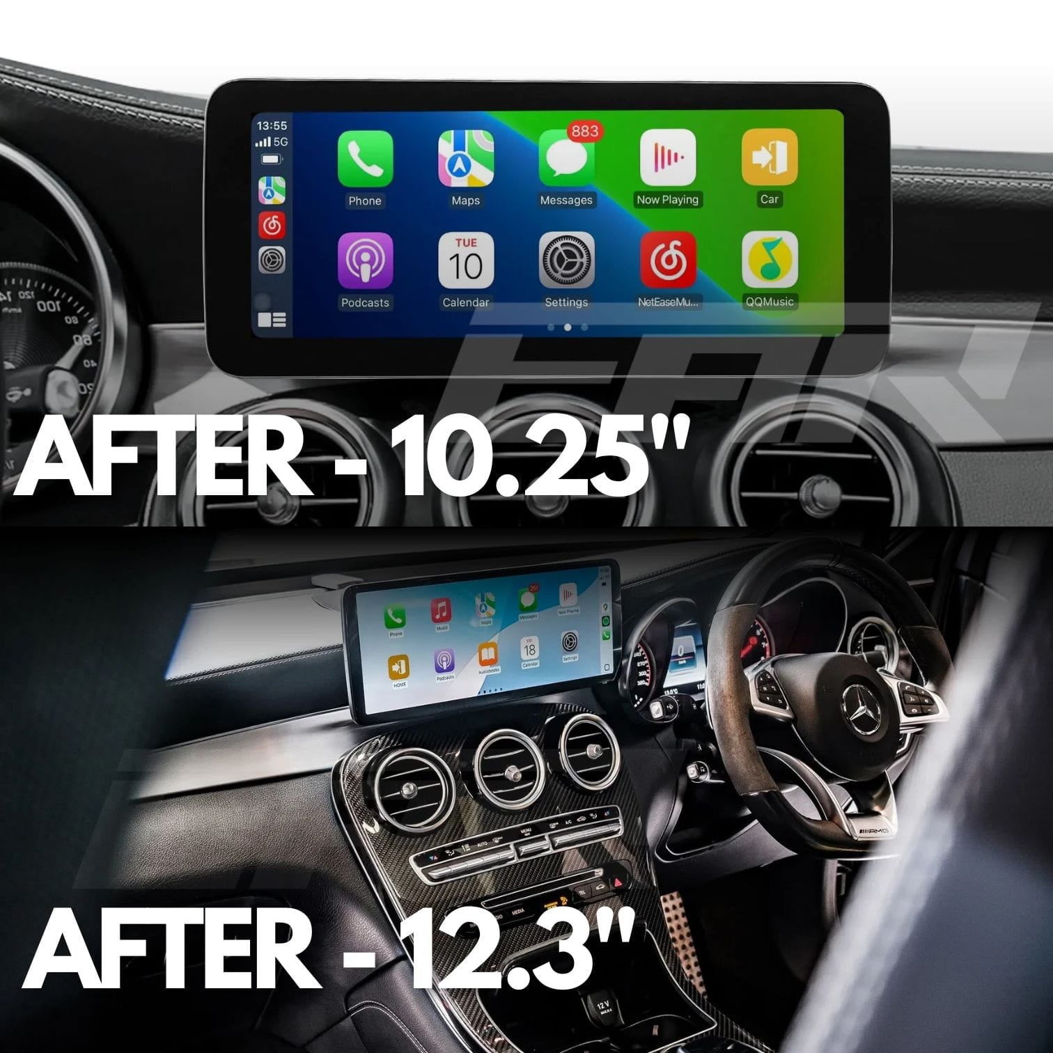 Mercedes Benz C/GLC Class | W205/X253 | 10.25"/12.3" Linux CarPlay/Android Touchscreen Display | 2014 - 2019