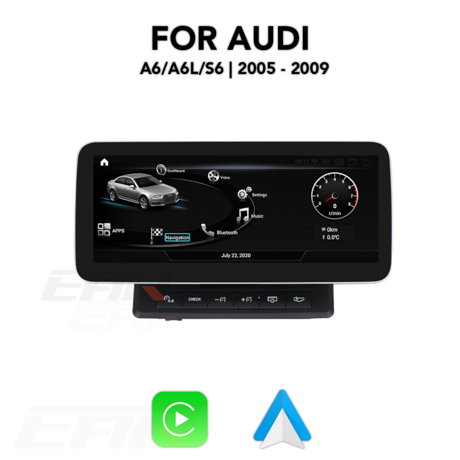 Audi A6/A6L/S6 Android 12.0 Multimedia 10.25"/12.5" Touchscreen Display + Built-In Wireless Carplay & Android Auto | 2005 - 2009 | LHD/RHD - Euro Active Retrofits