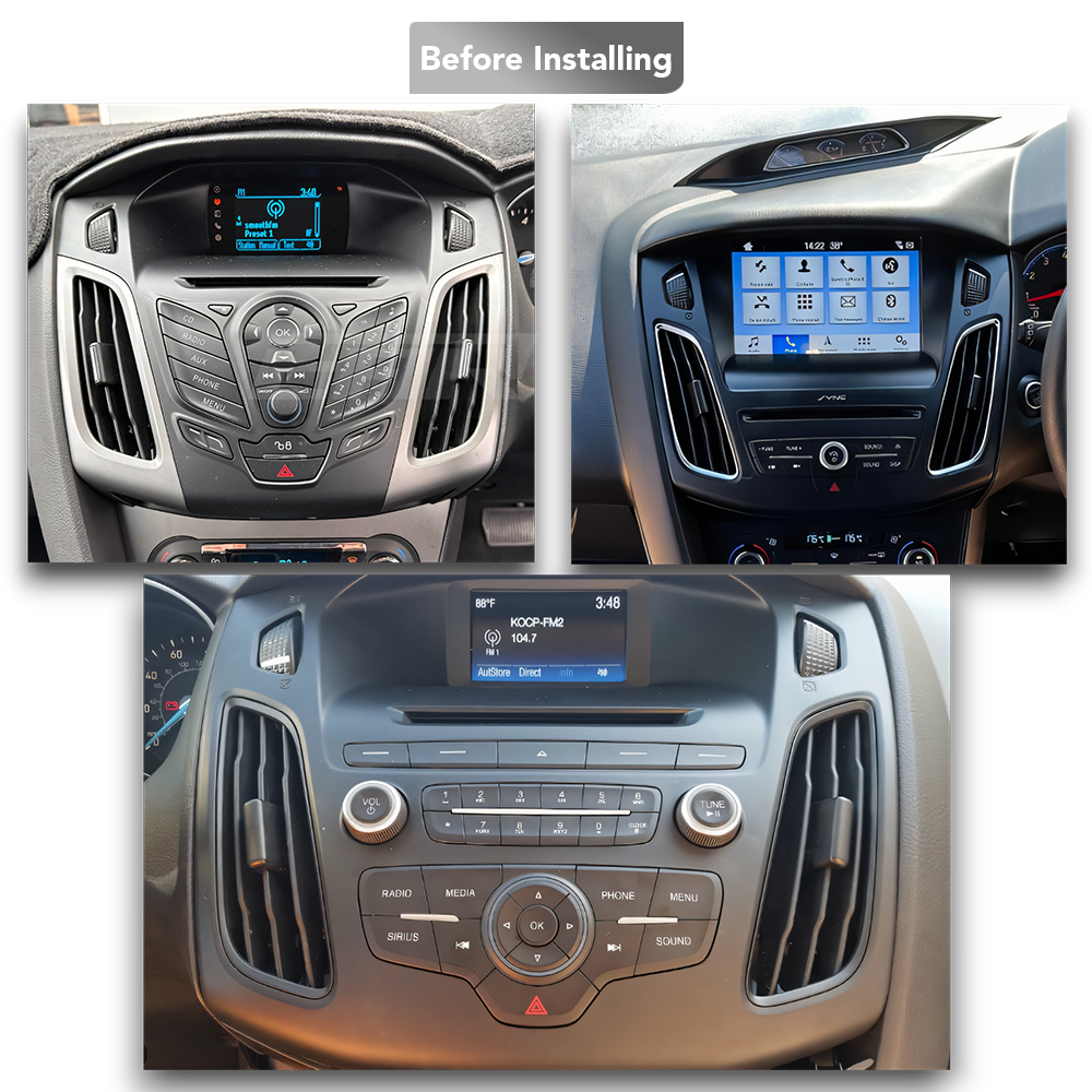 Ford Focus (2012 - 2018) Multimedia 9" Touchscreen Display + Built-In Wireless Carplay & Android Auto - Euro Active Retrofits