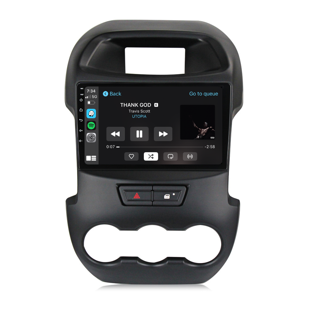 Ford Ranger (2012 - 2015) Multimedia 9" Touchscreen Display + Built-In Wireless Carplay & Android Auto - Euro Active Retrofits