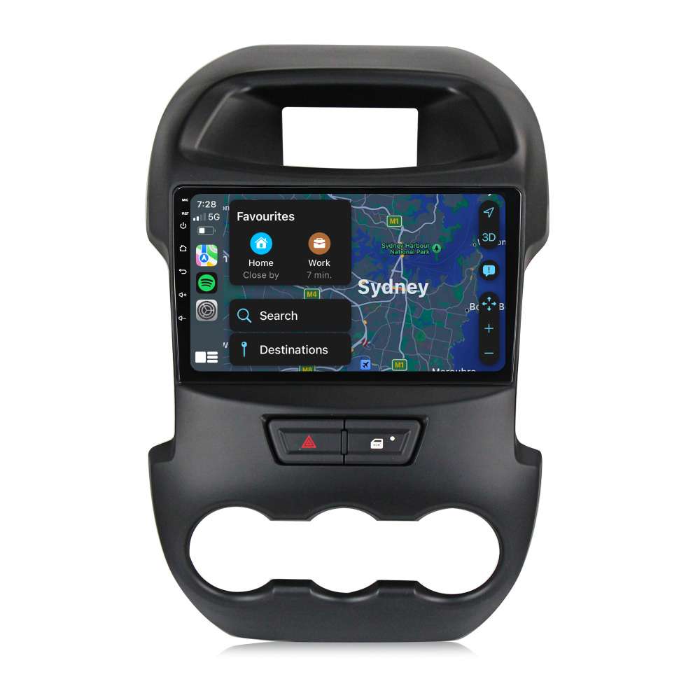 Ford Ranger (2012 - 2015) Multimedia 9" Touchscreen Display + Built-In Wireless Carplay & Android Auto - Euro Active Retrofits