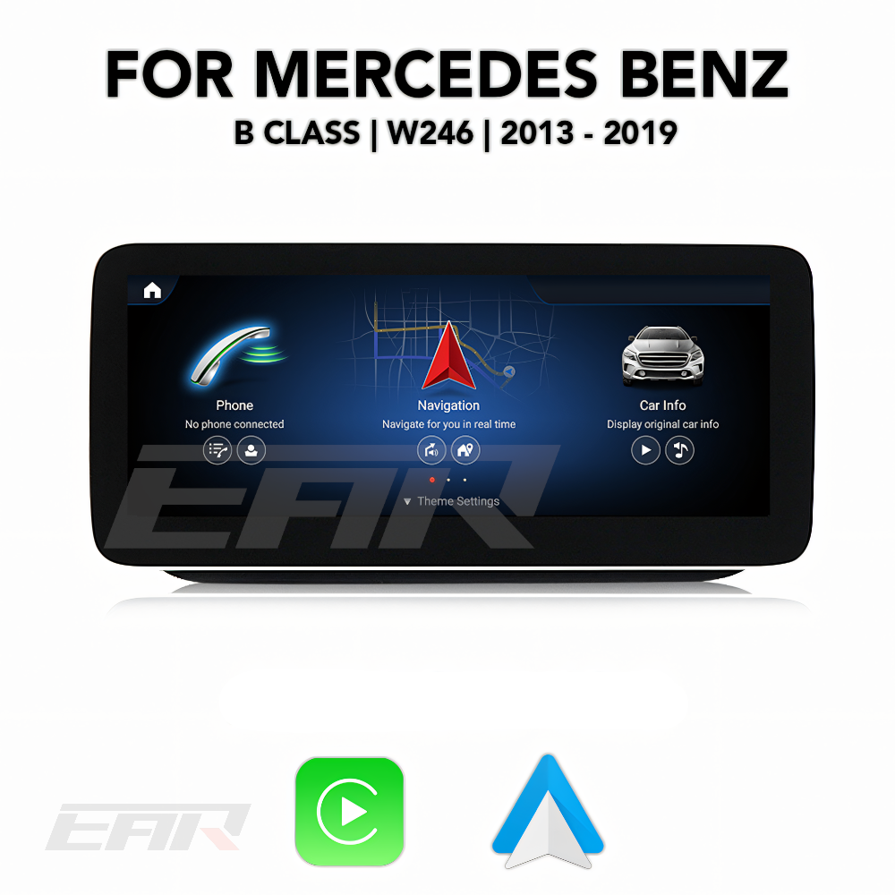 Mercedes Benz B Class Android 12.0 (W246) Multimedia 10.25"/12.3" Touchscreen Display + Built-In Wireless Carplay & Android Auto | 2013 - 2019 | LHD/RHD - Euro Active Retrofits