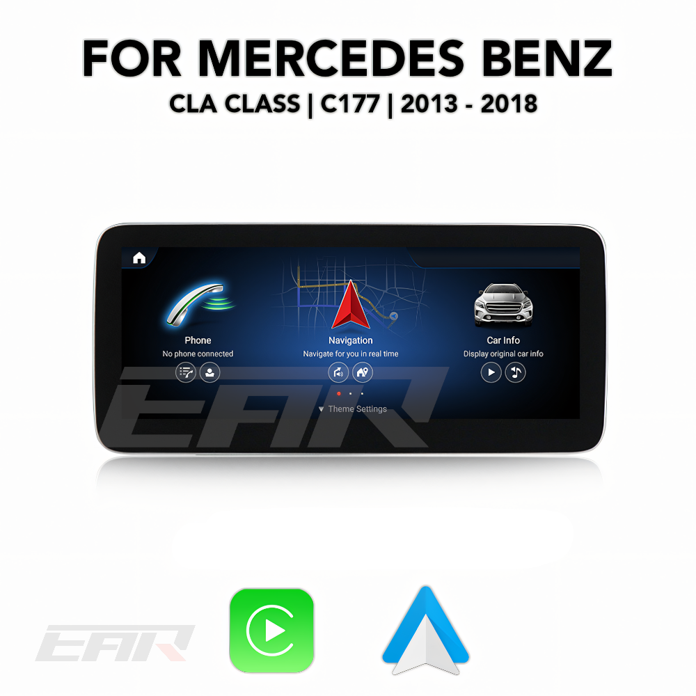 Mercedes Benz CLA Class Android 12.0 (C177) Multimedia 10.25"/12.3" Touchscreen Display + Built-In Wireless Carplay & Android Auto | 2013 - 2018 | LHD/RHD - Euro Active Retrofits