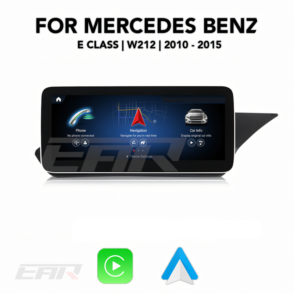 Mercedes Benz E Class Android 12.0 (W212) Multimedia 10.25"/12.3" Touchscreen Display + Built-In Wireless Carplay & Android Auto | 2009 - 2016 | LHD/RHD - Euro Active Retrofits
