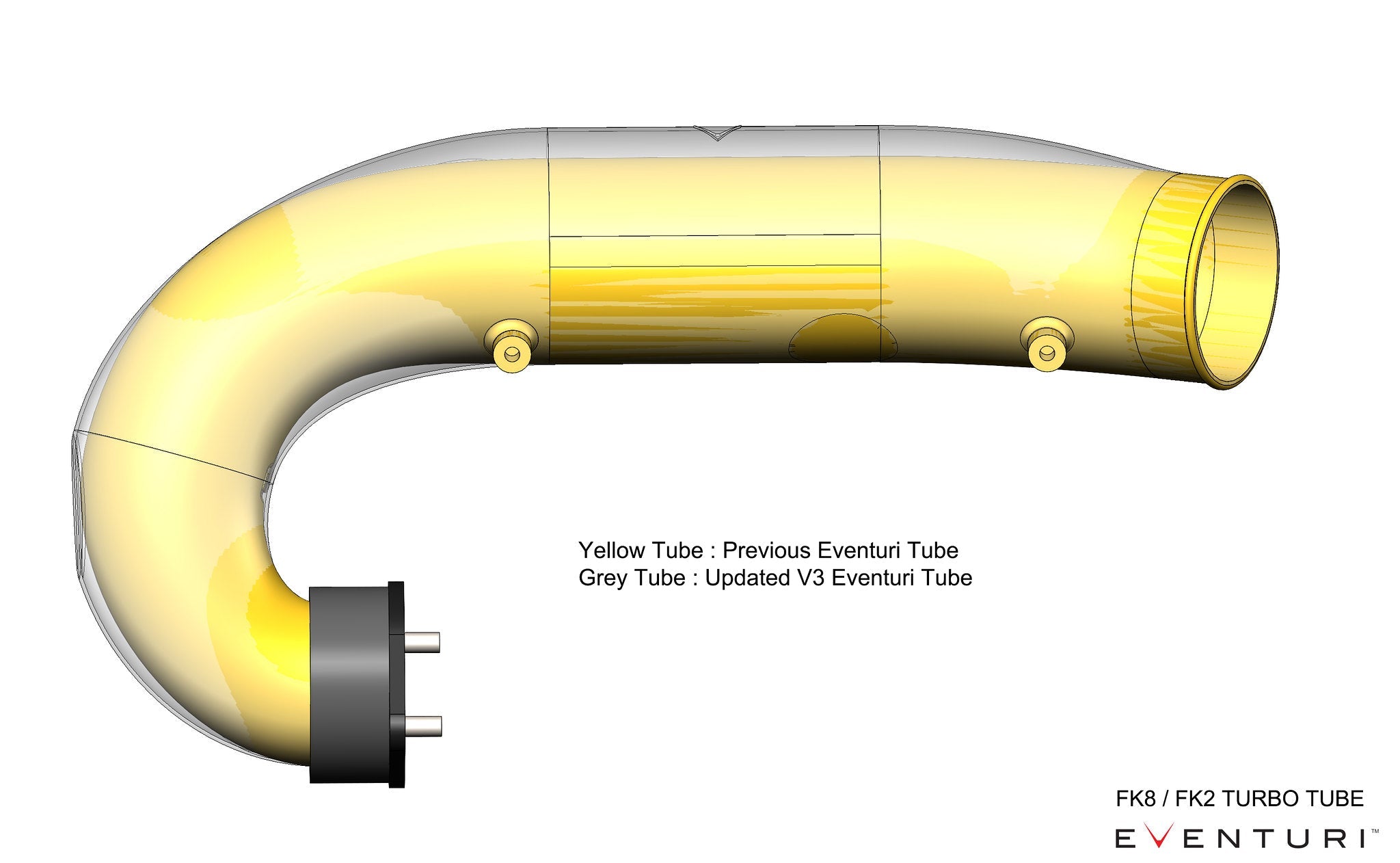 Eventuri Honda Civic Type R | FK8 | Carbon Turbo Tube (Upgrade For V2 MAF Tube)